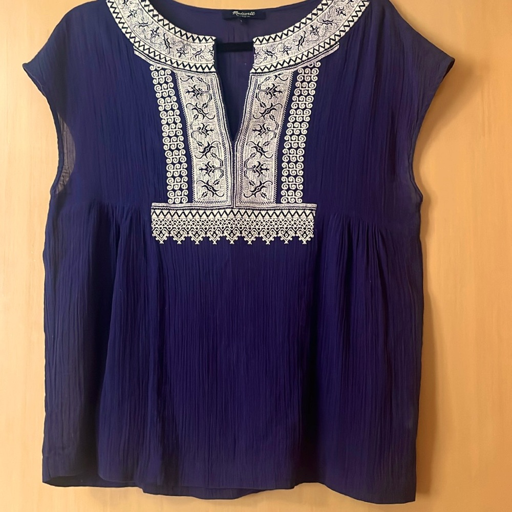 Madewell short sleeve blouse